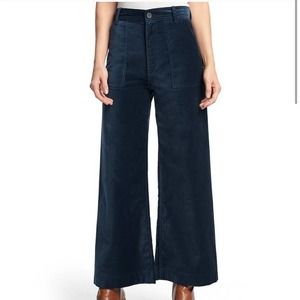 Frye Nadia Velvet Pants, Midnight Navy, Sz 27